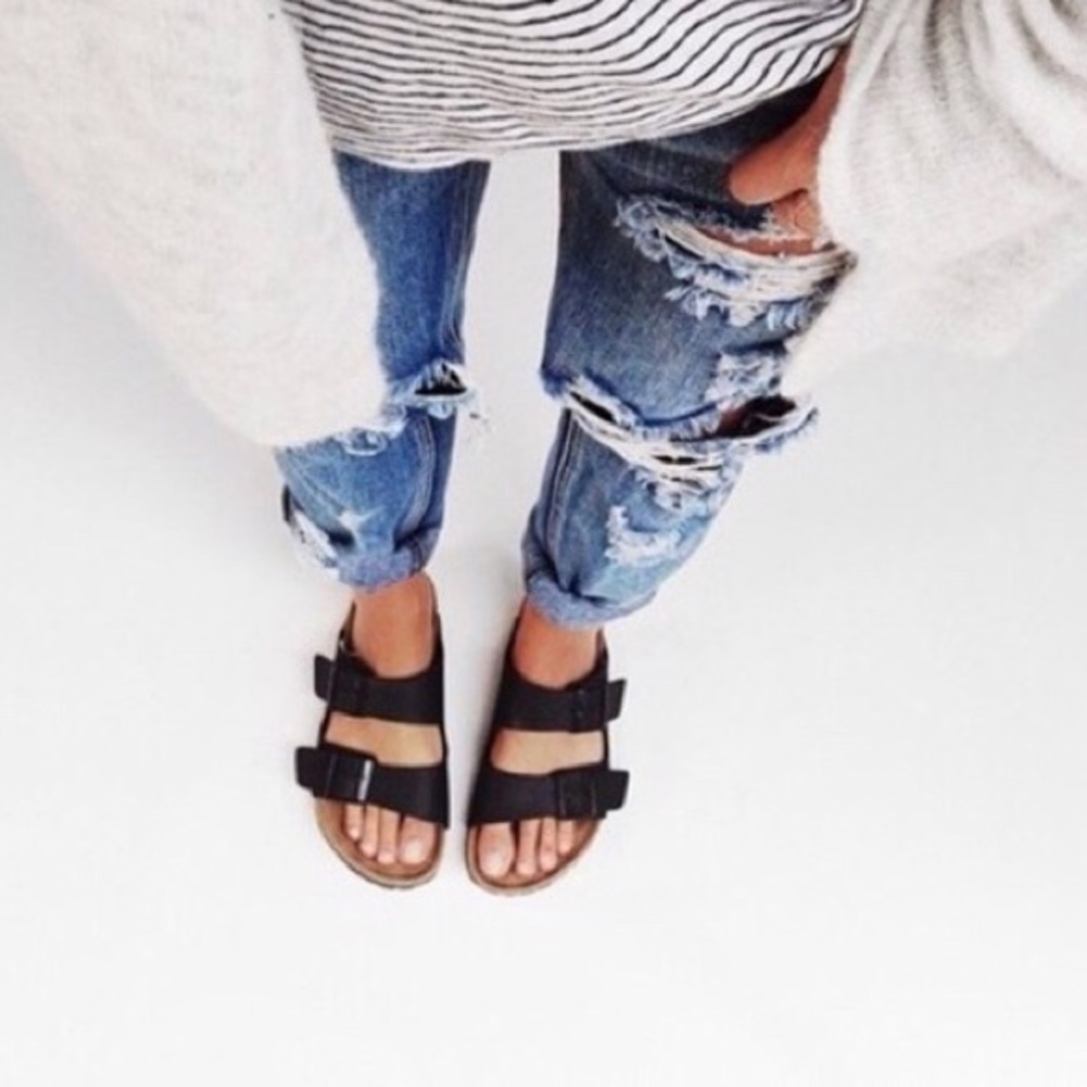 Black Suede Birkenstock’s - Soft footbed